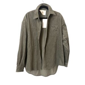 PIPPA THE LABEL Corduroy Oversized Shacket Sage NWT‎ Small